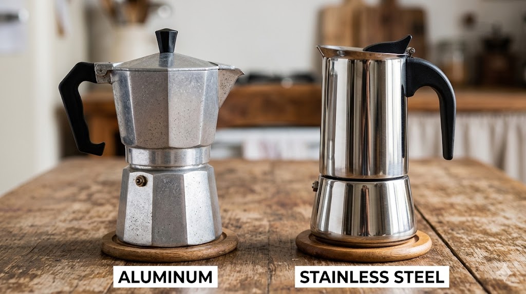 Aluminum vs Stainless Steel Moka Pot