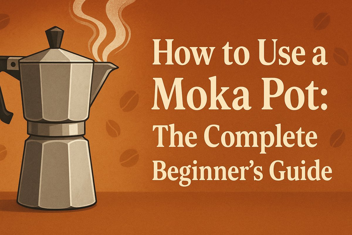 A person using a moka pot on a stove.