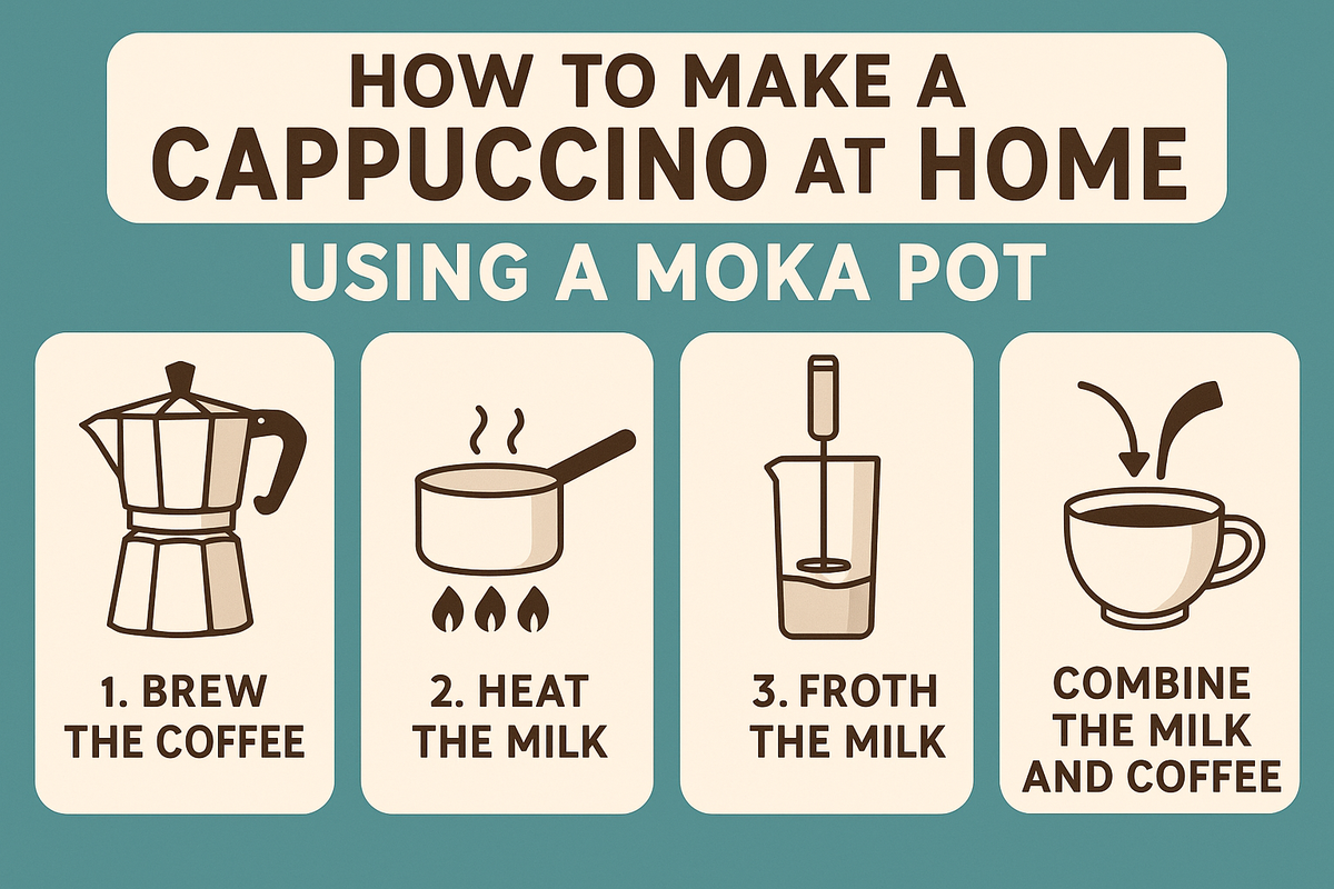 Making Cappuccino with Moka Pot at Home