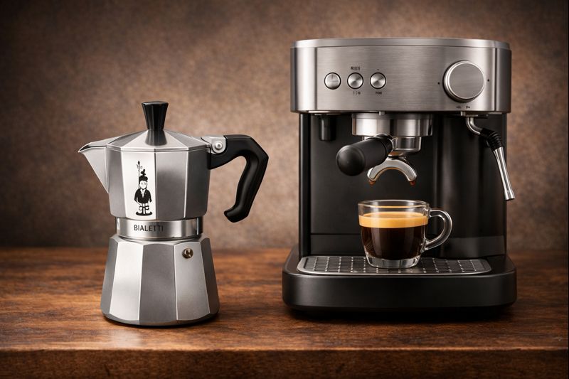 Moka Pot vs Espresso Machine